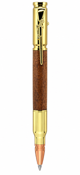 Luxury Bolt Action Rifle Pen - Gold, Maple Wood
