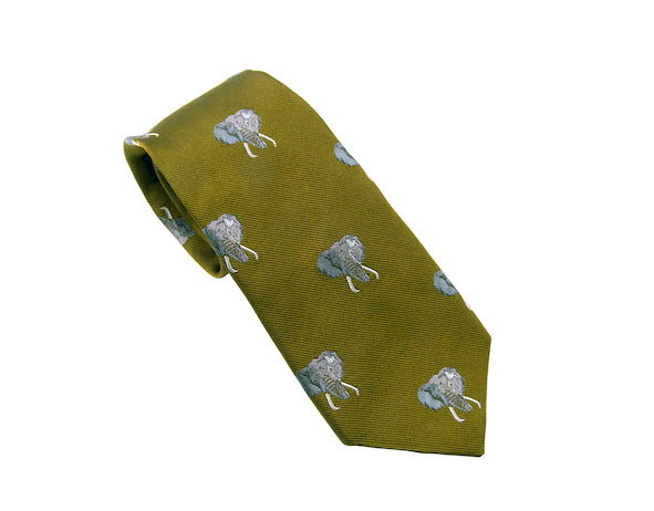 Rigby Tusker Elephant Tie Green