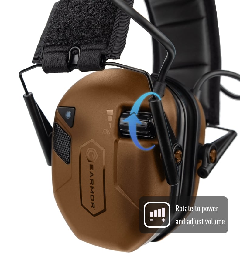 Earmor M300T Electronic Bluetooth Earmuffs - Tactical Black