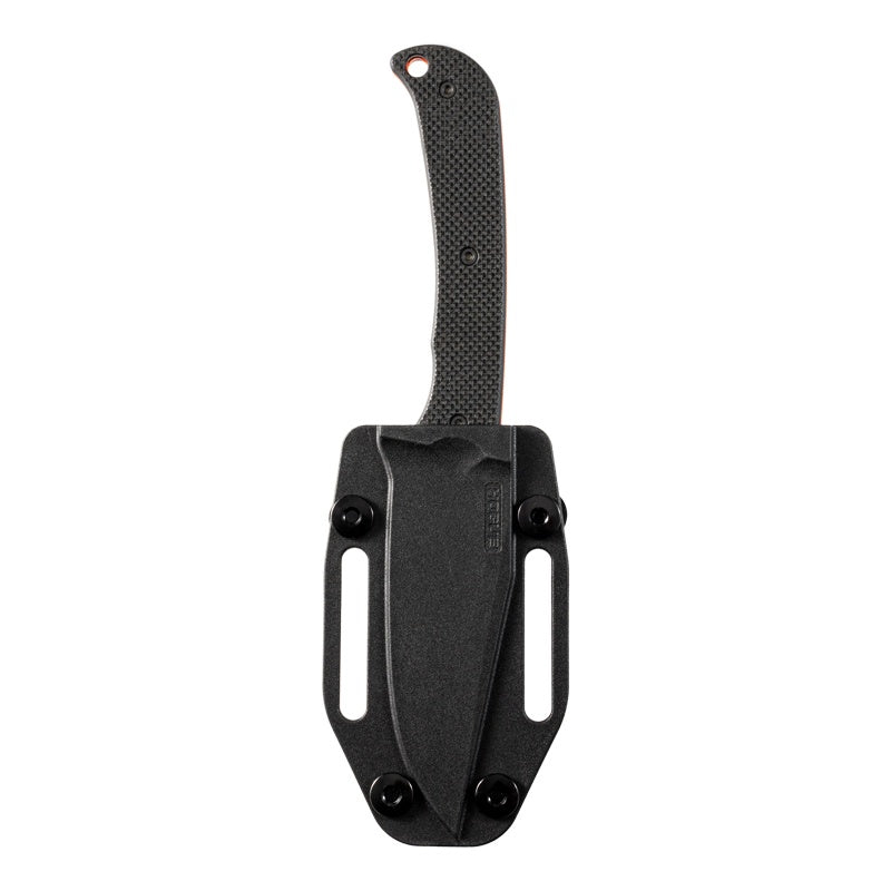 Hogue Extrak Knife 3.3" Fixed Clip Point Blade Magnacut - Tumbled Finish - G10 Solid Orange Peel Ply Scales