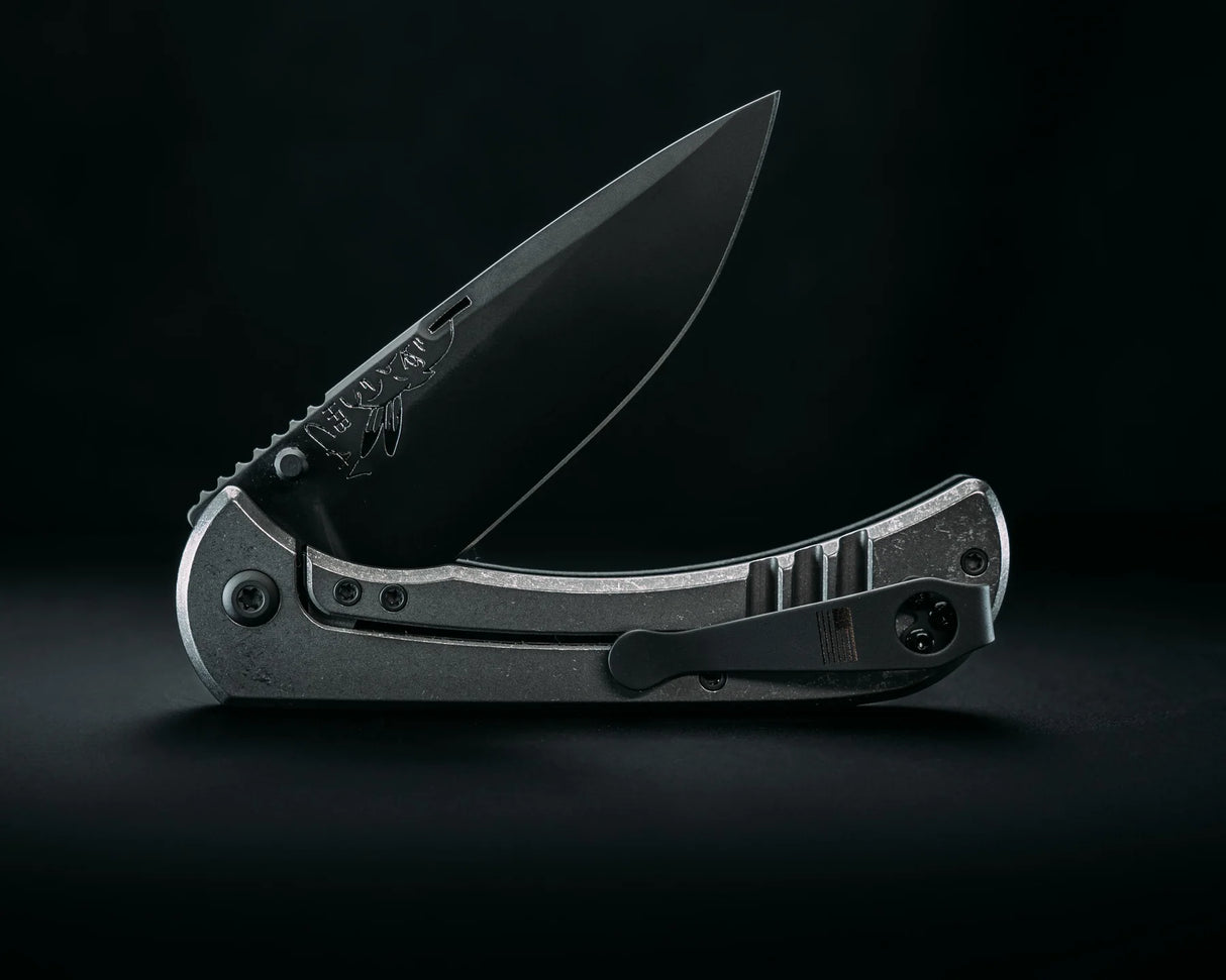 Half Face Blades Limited - Cav Folder - Universal Camouflage Pattern (UCP) G10, Armor black Cerakote Blade