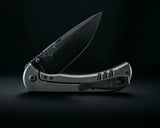 Half Face Blades Limited - Cav Folder - Universal Camouflage Pattern (UCP) G10, Armor black Cerakote Blade