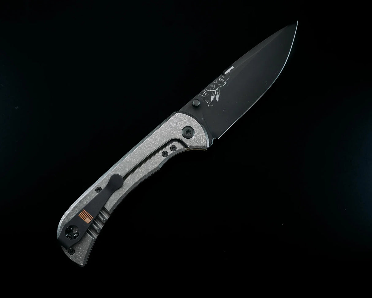 Half Face Blades Limited - Cav Folder - Universal Camouflage Pattern (UCP) G10, Armor black Cerakote Blade
