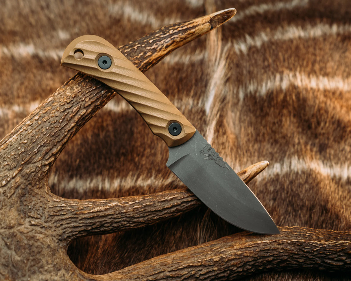 Half Face Blades Limited - Cav Jr Back Country - Coyote G10, Reticulated Grip