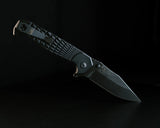 Half Face Blades Crow Folder – 3.5in Black Nitride Frame CPM S45VN