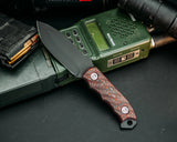 Half Face Blades Limited - Disaster Cub - Lava Flow Carbon, Armor Black Cerakote, Iron Grip