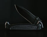 Half Face Blades Disaster Folder – 3.5in Black Nitride Frame CPM S45VN