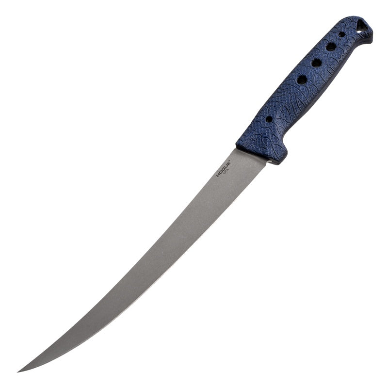 Hogue Fillet Flex Fillet Knife - 8.25" Tumbled Finish - Richlite Frame - Blue Canyon