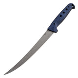 Hogue Fillet Flex Fillet Knife - 8.25" Tumbled Finish - Richlite Frame - Blue Canyon