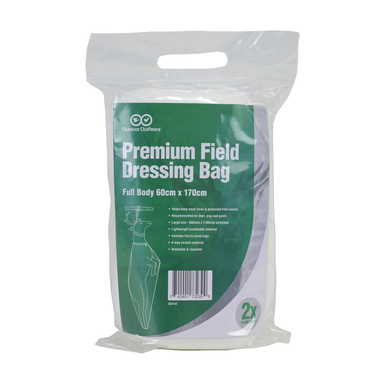 Outdoor Outfitters Premium Field Dressing Game Bag - Full Body: 2-Pack ...