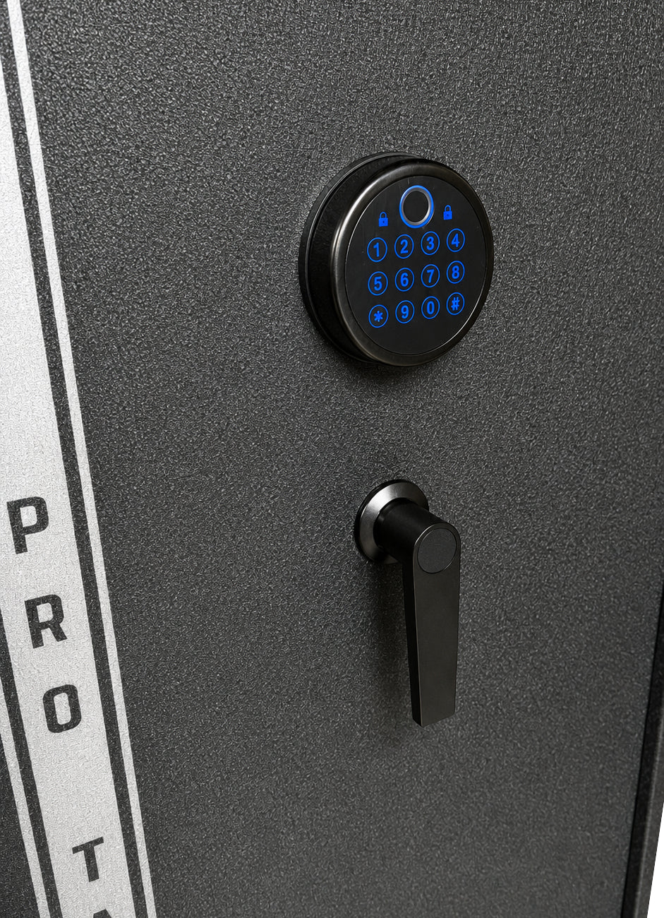 Pro-Tactical SD10 Gun Safe - 10 Gun Digital Fingerprint & Combo Lock